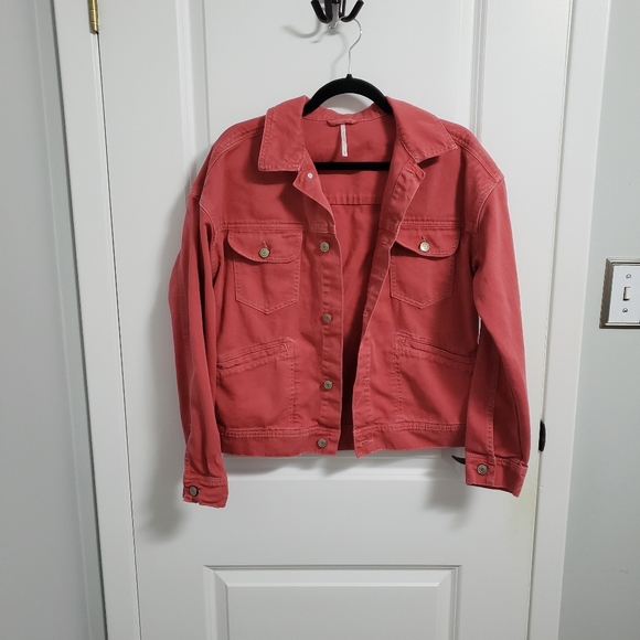 FREE PEOPLE Salmon Trucker Jacket - Picture 3 of 7
